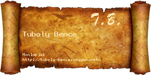 Tuboly Bence névjegykártya